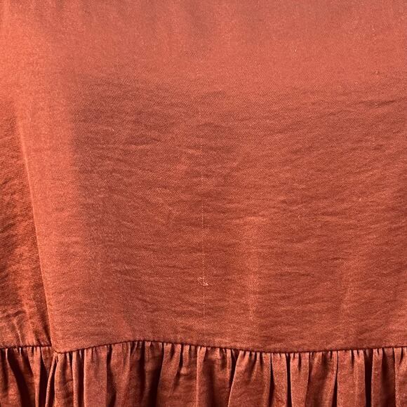 Dolan Left Coast Collection Brown Baby Doll Top with 3/4 Length Sleeves Small - Picture 6 of 11